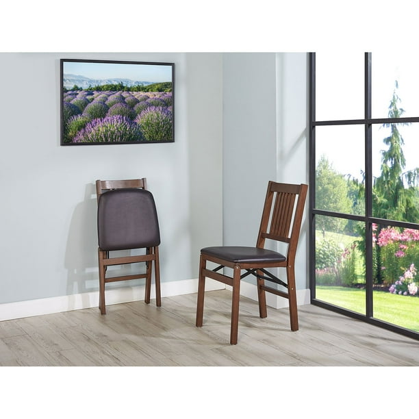 Folding Wood Chair プレミアム（2本）（新品未使用） 2-Pack Premium Wood Folding Chair with Upholstered Padded