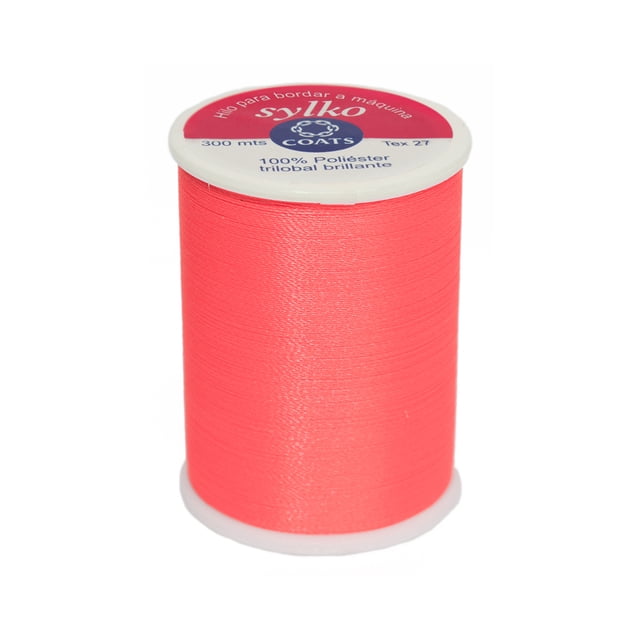 Caja 8 Pzas Hilo Rosa Brillante Poliéster Trilobal Brillante Sylko Coats Sylko T6996-B3114