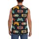 thumbnail image 4 of Fotbe Retro Video Game Men's Camiseta sin Mangas Estampada para Hombres, Playera Casual para Gimnasio, Entrenamiento, Playa-XX-Large, 4 of 7
