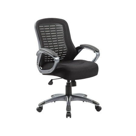 Boss Office Products B6756-BK Ribbed High Back Mesh Chair - Black