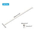 thumbnail image 2 of Uxcell 14G Bicycle Spokes, Stainless Steel J Bend 2mm MTB Spokes with Brass Nipples for Road Bikes Black 10.55 in, 2 of 6