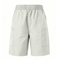 thumbnail image 3 of Evdexr Cargo Shorts Women Drawstring Knee Length Bermuda Shorts Summer Belted Hiking Shorts Oversized Baggy Casual Short with Multi Pockets Khaki L, 3 of 7