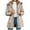 Beige, variant on yuCgh Women's Solid Color Hooded Jacket Cotton Jacket with Mid-Length Design for Winter Warm and Comfortable Outerwear for Daily Use,Army Green L