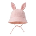 thumbnail image 3 of QSAWXQZ Baby Bucket Hat Breathable Solid Cotton Gauze Sun Hat for Summer Free Size, 3 of 7
