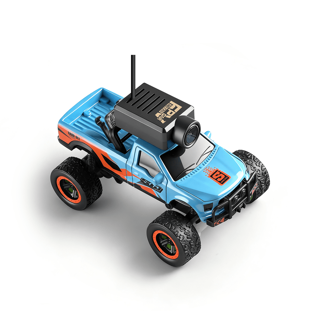 1/64 Scale FPV RC Truck, 2.4GHz Full-Proportional Mini Crawler with WiFi Camera & APP Control, 3 Speeds, Indoor Racing RC Car for Adults, Blue