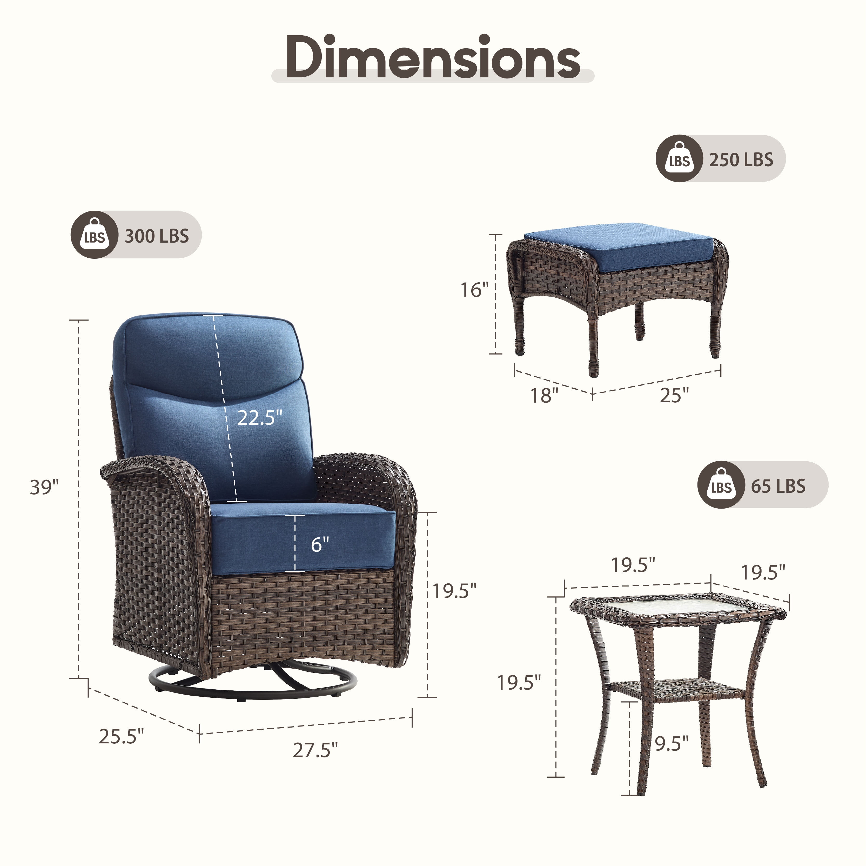 Bellefurn Outdoor Swivel Rocker Patio Chairs,Patio Swivel Chairs Set of 2,Swivel Glider Lounge Chairs with Side Table Patio Furniture Set for Outdoor,Balcony,Front Porch,Firepit Area