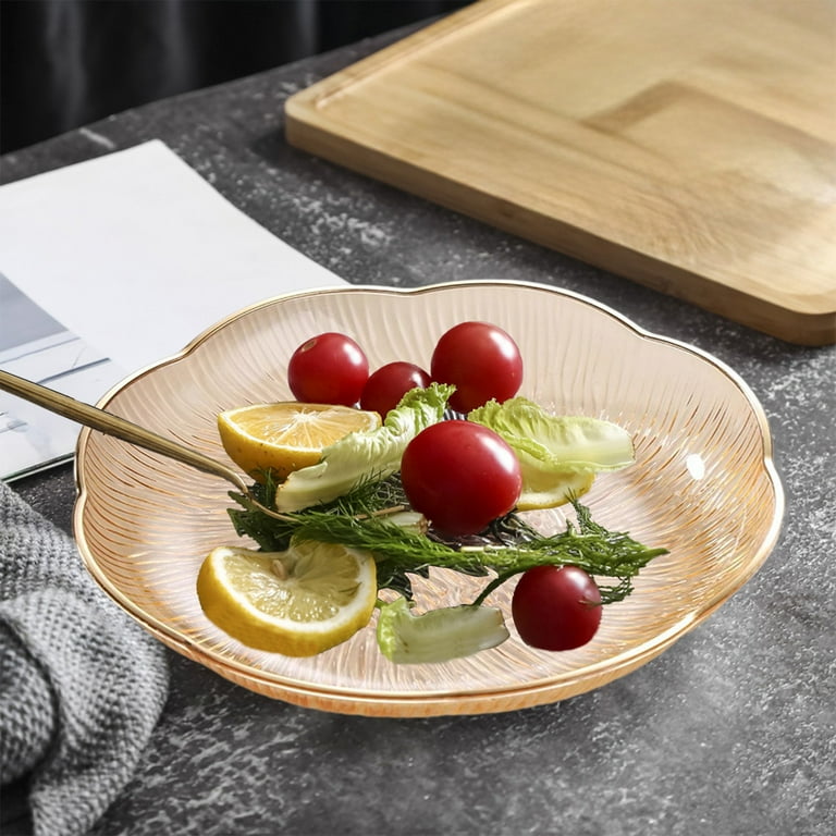 Large Plastic Serving Tray Fruit Snack Bowl