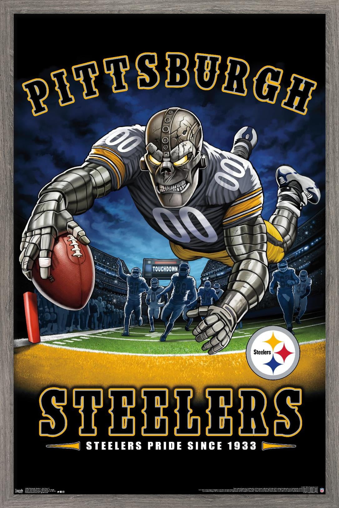 Trends International Printed Pittsburgh Steelers Framed Posters, 22.37