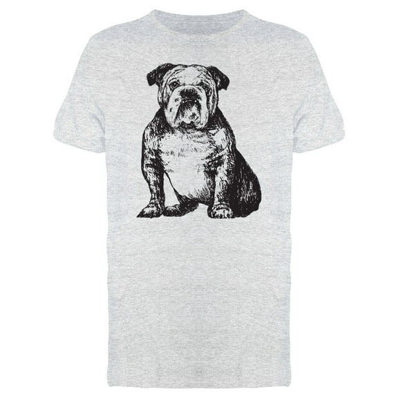 Adult Bulldog Ink Style T-Shirt Men -Image by Shutterstock, Male Medium