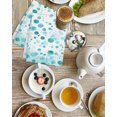 thumbnail image 4 of Turquoise Polka Dot Kitchen Dish Towels for Drying Dishes Set of 2, Modern Art Abstract Watercolor Dot Waffle Weave Microfiber Hand Tea Bathroom Towels Quick Dry & Absorbent Towel 15.7x23.6, 4 of 7