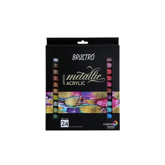 Brustro Artists Metallic Acrylic Set Of 24X12Ml
