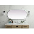 thumbnail image 4 of Metal Frame Oval Mirror 24x48 Inch in Brass, 4 of 7