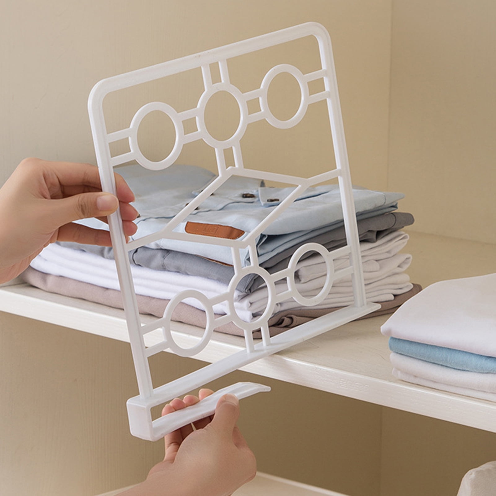 Windfall Closet Wire Shelf Dividers Vertical Metal Organizer Hollow Out Wardrobe Partition Standing Board Closet Organizer Shelf Separators for Wood Shelf Wardrobe Cabinets Kitchen Office