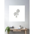 thumbnail image 2 of Hibiscus Flowers Poster Wall Art, Modern Wall Decor For Living Room Bedroom, 24x24 UNFRAMED, 2 of 3