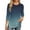 Dark Blue, variant on Women's Ombre Color 3/4 Sleeve Tunic Top, Round Neck Loose Fit Pleated Blouse, Gradient Color Casual Shirts for Women, Versatile Tops for Daily Wear and Work - Black