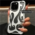 thumbnail image 6 of BAIANNAN Fashion Matte 3D Hollowed Flame Phone Case For iphone 16 15 14 13 12 11 Pro Max 16 Plus Creative Electroplated Soft Back Cover, 6 of 7