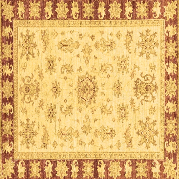 Ahgly Company Indoor Square Oriental Brown Traditional Area Rugs, 7' Square