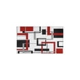 thumbnail image 2 of 2 Piece Grey Red Geometric Rug Kitchen Rug Set, Decor Kitchen Rugs, Absorbent Non-Slip Washable Floor Mats, Home Indoor Runner Rugs 17"x47"+17"x30", 2 of 7