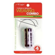Magic Collection Salon Weaving Combo Weave C Shaped Thread & Needles Set (1-PACK, BROWN)