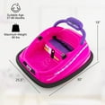 thumbnail image 5 of OLAKIDS Bumper Car for Toddlers, 12V Kids Electric Ride on Toy with Remote Control, Battery Powered Vehicle Racer for Baby, 360 Degree Spin Rotation, Colorful Flashing LED Lights, Music (Pink), 5 of 9