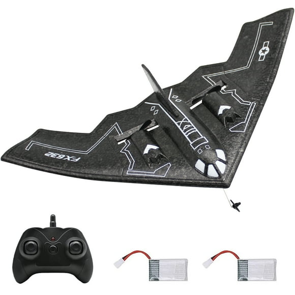 Fisca Remote Control Planes for Adults with 2 Batteries, B2 Spirit RC Airplanes for Kids 14+