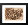 thumbnail image 2 of Perino Del Vaga 24x18 Black Modern Framed Museum Art Print Titled - Poros Assailed by the Macedonian Army (Recto) (C. 1545/47), 2 of 5