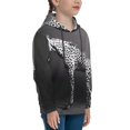 thumbnail image 3 of Disketp Monochrome Leopard Horse Youth Hoodie Sweatshirt for Boys Girls Kids Pullover Hooded Classic Casual Essentials Hoodie-Medium, 3 of 6