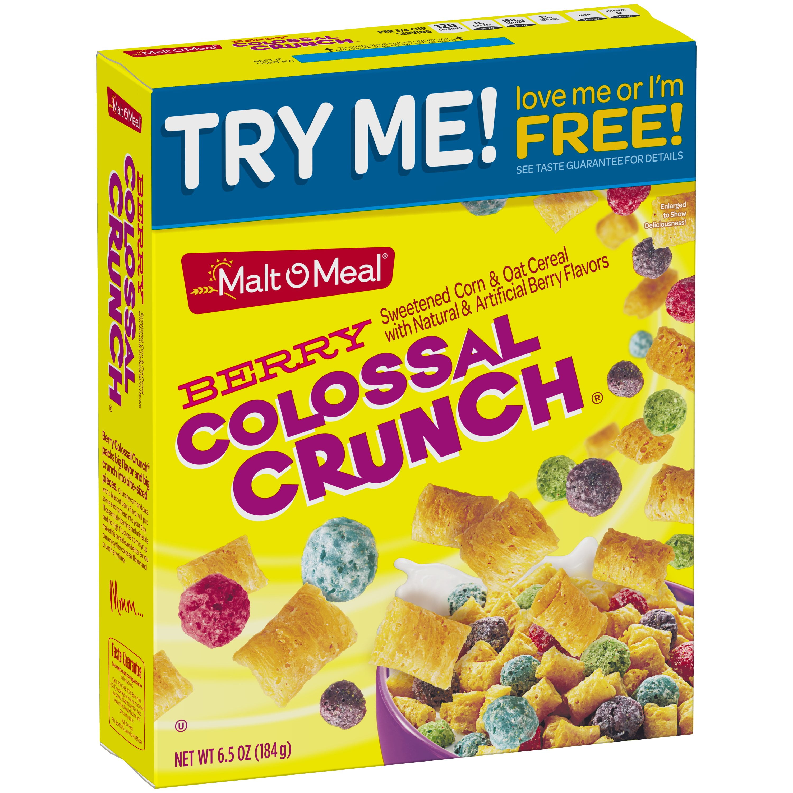 MaltOMeal Berry Colossal Crunch Cereal 6.5 oz. Box