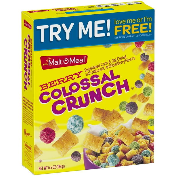 Malt-O-Meal Berry Colossal Crunch Cereal 6.5 oz. Box - Walmart.com ...