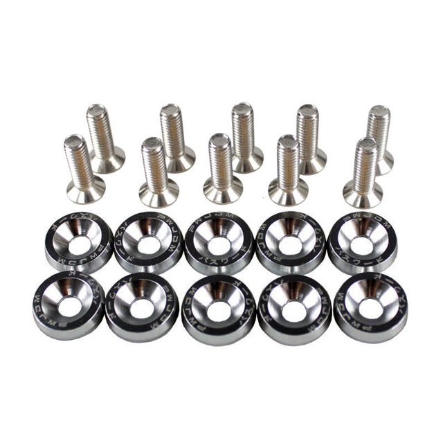 10 Unids/Pack M6 JDM Estilo Fender Arandelas De Aluminio Y Perno Para Honda Civic Integra Junta