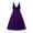 Purple, variant on Miluxas Women's Cocktail Party Evening Dress Wrap V Neck Sleeveless Midi Dress Ruched High Waist A Line Solid Color Swing Dress Wedding Guest Gown Red