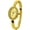 Gold/Gold, variant on Original Women’s Oval Bangle Watch – Analog Quartz Rhinestone Bezel Wrist Watch with Hinged Cuff, Elegant Dress Watch for Women