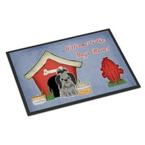 Carolines Treasures Dog House Collection Shih Tzu Black Silver Door Mat Indoor Rug or Outdoor Welcome Mat 24x36 Doormat