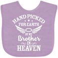 thumbnail image 3 of Inktastic Handpicked for Earth by My Brother in Heaven Angel Wings Boys or Girls Baby Bib, 3 of 4