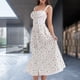 thumbnail image 5 of Vestido De Playa Vestido de playa para mujer Cómodo estampado floral Vestido largo Fiesta Clubwear (Blanco M) Ygjytge para Mujer Blanco T XL, 5 of 7