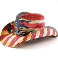 thumbnail image 4 of Cowboy Hat For Outdoor Casual Wear Western Style Outdoor Headwear for Men Women All-Season Comfort Stylish Print Design Green, 4 of 7