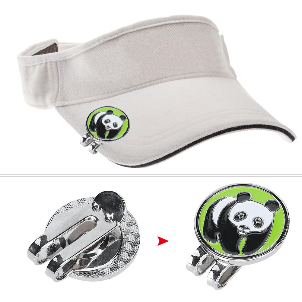golf visor with magnetic ball marker