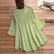 thumbnail image 3 of Pntutb Mujer Vintage Ruffled Three Quarter Lace V-Neck Plus Size Top Camiseta Blusa Pntutb Pntutb-3971, 3 of 5