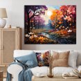 thumbnail image 1 of Designart Neo-Expressionism Wall Art, Primal Forest in Colorful Neoexpressionism , Neo-Expressionism Large Wall art decor, Multi-Color Traditional Canvas wall art, 20x12 inches, 1 of 1
