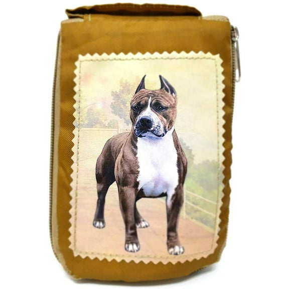 Pit Bull, Cropped Foldable Tote Bag - Durable, Waterproof - Zippered Market Tote