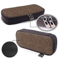 thumbnail image 4 of Lsque Brown Leopard Printed Big Capacity PU Leather Pencil Case Large Pencil Pouch Stationery Pen Bag Pencil Holder for Teen, 4 of 6