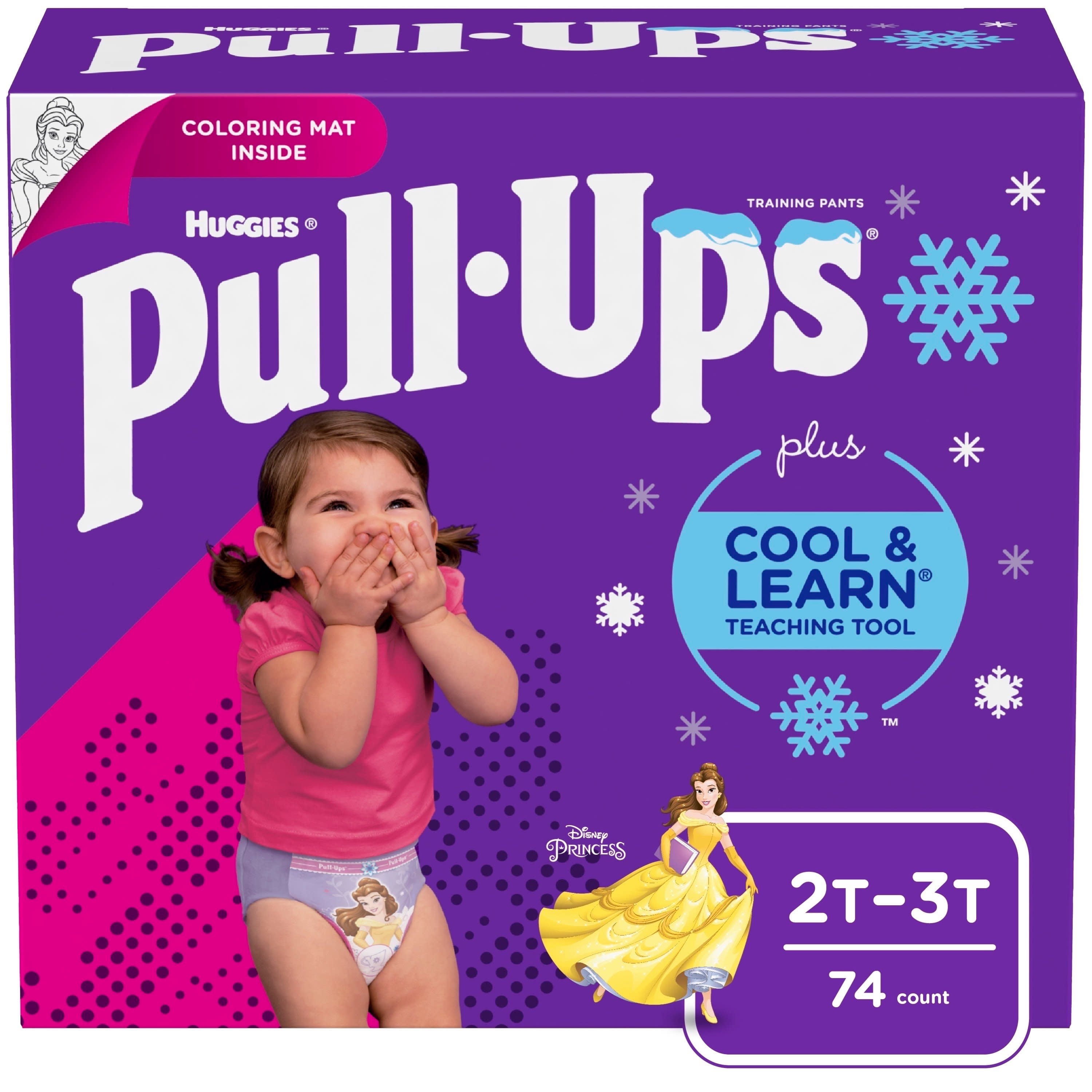 Huggies Pull-Ups Training Pants with Cool and Learn for Girls 74 Count Size 2T-3T 