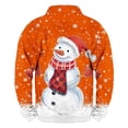 thumbnail image 3 of SERTG Christmas Tops Men's Half Zip Christmas Fashion Cute Print Pullover Front Pockets Stand Collar Long Sleeve Hoodless Sweatshirt Casual Holiday Gifts(Orange,M), 3 of 3