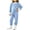 Blue, variant on Cethrio Girls Thermal Sets, 2 Piece Long Sleeve Comfy Fleece-lined Kids Pajama Sets Pink Size 6