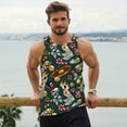 thumbnail image 6 of Logiee Vintage Casino Chips Print Men's Workout Tank Top,Quick Dry Workout Tank Top,Gym Muscle Tee,Fitness Bodybuilding Sleeveless T Shirt-X-Large, 6 of 7