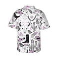 thumbnail image 3 of Uemuo Cowboy Printed Regular Fit Short Sleeve Casual Hawaiian Shirt for Men,Aloha shirt,Tropical shirt,Floral print shirt,Vacation Beach shirt-Large, 3 of 9