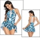 thumbnail image 2 of Gibobby Trajes de baño mujer una pieza Nuevo traje de baño para mujer en Europa América deportes falda de malla de tamaño Bikini traje de baño(Azul,XL), 2 of 3