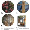 thumbnail image 3 of Designart "Green And Pink The Beauty Of Floral Window Views" Farm Door and Windows Canvas Wall Art, 3 of 5