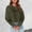 Army Green, variant on Graphic Tees for Women T-Shirts T Women Fashion Casual Solid Round Neck Long Sleeve Crop T Shirt Top Gray XL