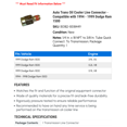 thumbnail image 2 of Auto Trans Oil Cooler Line Connector - Compatible with 1994 - 1999 Dodge Ram 1500 1995 1996 1997 1998, 2 of 2
